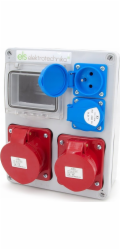 ELS Elektrotechnika Rozvaděč budov Mikołajki 16A/5 + 32A/5 + 2*GS, nástěnná skříň, 4NO211