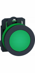 Schneider Electric Ploché plastové tlačítko, řada: Harmony XB5, zelená, průměr 30 mm, hladký kryt, integrovaná LED, 230…240 V AC, XB5FVM3