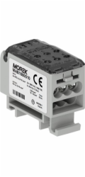 MOREK Distribuční blok šedý 2x 2,5-16 mm výstup 6x 2,5-6 mm 1000 V AC/1500 V DC Mab1080G10