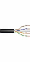 Digitus Venkovní suchý černý kabel U/UTP kat. 6 PE DK-1611-V-05-OD /50m/
