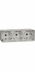 Schneider Electric Mureva Styl nástěnný držák 3x horizontální bílý MUR39913
