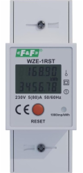 F&F 1fázový elektroměr WZE-1RST reset