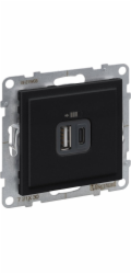Legrand SUNO - USB zásuvka typ A + C - 5 V - 3 A, Černá - Legrand 721430 himp