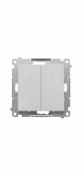 Kontakt-Simon Stmívač Simon 55 pro stmívatelné LED, tlačítkový (modul) Matný hliník TESL1.01/143