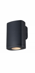 Kanlux ZEVI EL 1GU10 B 1xmax 10W IP54 fasádní svítidlo s dvojitou tlumivkou, nástěnná lampa černá 38880