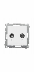 Kontakt-Simon Anténní konektor R-TV 10 dB pro průchozí zásuvky (modul). 1x Vstup: 5862 MHz Matně bílá TAZ.01/111