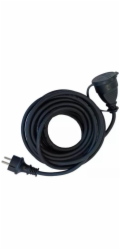Düwi Voděodolný gumový prodlužovací kabel do dílny 1x2P+Z H05RR 3Gx1,5 10m IP44 / 10396