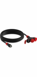 KEL Prodlužovací kabel pro stavební účely 3zásuvky s/bez 10m /H05RR-F 3x2,5/ IP54 černá/červená W-01174