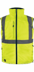 Delta Plus Zateplená, výstražná, oboustranná vesta z oxfordského polyesteru, třída 2, barva fluo žlutá-tmavomodrá, velikost: 3XL, FIDJ3HVJA3X