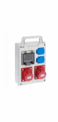 Elektro-Plast Přenosný rozvaděč budov RS-P 4-modulový 2x2P+Z, 2x16A/5P, IP44 bez krytí 6211-00