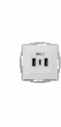 ELEKTROPLAST Nabíječka VESTRA USB 2xA+C bílá 3808-10
