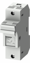Siemens Pojistková základna pro válcové pojistky 14x51mm 50A 1-pólová. Pro DIN lištu 3NW7111