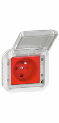 Legrand NOVÁ Zásuvka PLEXO 55 2P+Z se zámkem, šroubovací svorky, mechanismus 16A - 250V AC, bílá 069623L