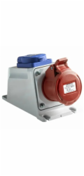 FAMATEL Pevná zásuvka 32A 4P 400V + GS*T IP54 s kolíkem 23625F