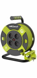 Düwi Prodlužovací kabel se 4 zásuvkami na bubnu H05VV-F 3G1.0, 20 m citronově černá / 24621