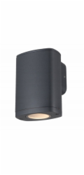 Kanlux ZEVI EL 1GU10 G 1xmax 10W fasádní svítidlo IP54, dvojitá tlumivka, nástěnná lampa, šedá, 38881