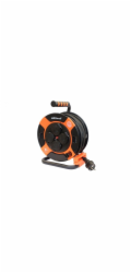 Düwi Prodlužovací kabel se 4 zásuvkami na bubnu H05VV-F3G1.5, 25 m IP44 oranžovo-černý / 24630