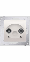 Kontakt-Simon SIMON54 RTV anténní zásuvka 1dB finální krémová - DAK.01/41