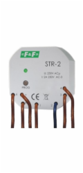 F&F Jednotlačítkový ovladač rolet 1,5A AC-3 230V 0-10min STR-2