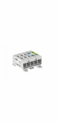 MOREK Konektor OTL16-5x šedý, modrý, žlutozelený 5x1x Al/Cu 1,5-16mm 1000V AC/1500V DC Univerzální svorka, montáž na DIN a základnu MAA5016A11