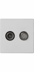 Kontakt-Simon K45 TV-SAT anténní zásuvka čistě bílá (K130A/9)