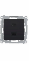 Kontakt-Simon Nabíječka Simon 54 USB C+A (modul), 30 W, 230 V černá DEC2CAQ.01/49