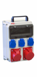 PCE Přenosná rozvaděčová skříň HEL 10M 2x32/5 3GS 230V IP54 ECOline 90EKO002