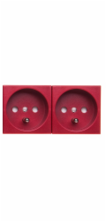 Bettermann Dvojitá zásuvka M45 s/bez 16A červená - 6120314