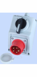 Elektromet Instalační sada se zástrčkou 16A 5P červená IP54 LUK 16-41 dN L-0-P (971646)