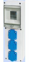 Elektromet Rozvaděč pro budovy, 4 moduly, 3x16A 2P+Z RSE-01 IP54 (942060)