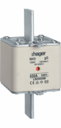 Hager Pojistková vložka NH3 630A 500V gG (LNH3630M)