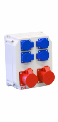 PCE Stacionární rozvaděč typu ŚWINOUJŚCIE 2x16/5 4GS 230V IP54 ECOline 90EKO005