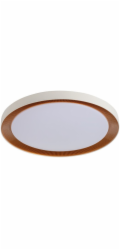 Kanlux Stropní svítidlo Plafoniera LED dekorativní ANBAR LED 37W CCT BR kulaté O55 max. 2170lm 3000-6500K IP20 I třída bílá/hnědá 38930