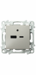 Ospel Nabíječka SZAFIR USB A+C kašmírově béžová GPUSB-2Z/m/83