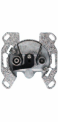 Hager Dvojitá průchozí anténní zásuvka RTV mechanismus - 53455211