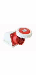 PCE Pevná zásuvka 16A 3P+Z+N 400V s tlumivkou IP67 1152-6P