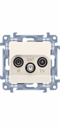 Kontakt-Simon Simon 10 R-TV-SAT anténní zásuvka, krémová IP20 (CASK.01/41)