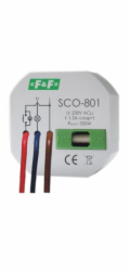 F&F Stmívač osvětlení SCO-801 bez paměti 230V AC 350W šedý SCO-801
