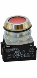 Promet Ovládací tlačítko 30mm červené 2R s vratnou pružinou (W0-NEF30-K 2Y C)