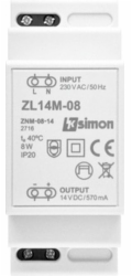 Kontakt-Simon Modulární napájecí zdroj LED 14V DC 8W ZL14M-08 (WZ-L14M-08xxx-xxxx)