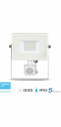 V-TAC Floodlight LED reflektor s pohybovým senzorem 20W 4000K bílý