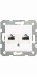 Viko KARRE Dvojitá počítačová zásuvka RJ45 cat 5e bílá (90963634)