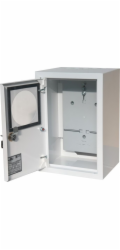 Alfako Nástěnná rozvaděč elektroměrů 1x1F, zámek, okénko, RAL 9003A-RZ18