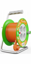Plastrol Prodlužovací kabel na bubnu STANDARD LINE 10m H05VV-F 3x1 4xGS /+ tepelné relé/ 10A oranžový