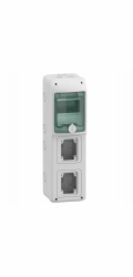 Schneider Mureva rozvaděč IP65 pro povrchovou montáž 1x5 pro připojení zásuvek gMRV-1-5-NT-T/2, 2 otvory 90x100mm 13178