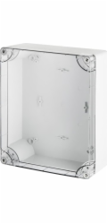 Elektro-Plast INDUSTRIAL Hermetická krabice bez závitu 340x270x106mm IP65 šedá, průhledný kryt 2725-01