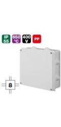 Elektro-Plast Rozvodná krabice se svorkami 35mm2 IP55 bílá 196 x 196 x 78mm (PK-8 0232-00)