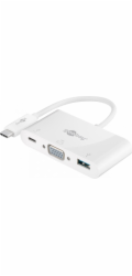 Goobay Stanice/replikátor USB-C - VGA + USB-C + USB bílá (62100)