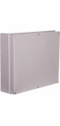 Elettrocanali Povrchová krabice, samozhášivá, hladká, s krytem, 960 stupňů C, řada 410A, IP56, 380 x 300 x 120, šedá (EC410C9A)