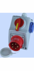 Elektromet Sada odpojovačů C32-18.1N 0-1 + zástrčka 32A IP44 (974023)